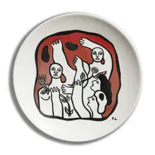 untitled (plate) by Fernand Léger, c. 1960, glazed ceramic, sold Sep 2009