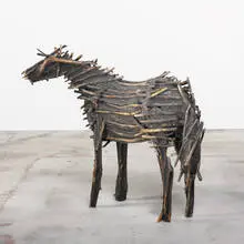 Deborah Butterfield, Horse, 1979, wood, mud
