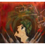 Lee Quiñones, No Title, 1982, spraypaint on burlap