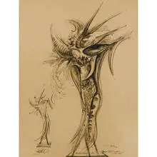 untitled by Theodore Roszak, 1955, ink on paper, sold Sep 2009