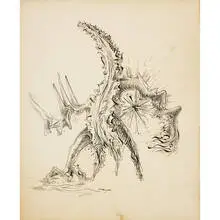 untitled by Theodore Roszak, c.1959, ink on board, sold Sep 2009
