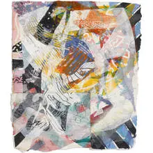 Untitled Monotype #5 by Sam Gilliam, 1993, mixed media collage, sold Sep 2009