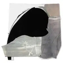 Wesley Kimler, Black Balloon, 1998, monotype paper assemblage