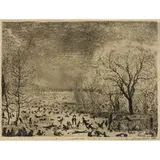 James Ensor, Les Patineuers, 1889, etching on paper