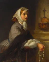 Thomas Brooks, A moment of prayer, oil on canvas