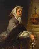Thomas Brooks, A moment of prayer, oil on canvas