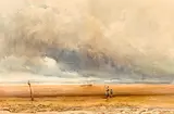Charles S. Millard, Coastal Clouds, watercolor on paper