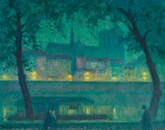 Frank Armington, Quai aux Fleurs, Paris, oil on canvas