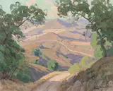 George Henry Melcher, Road Up The Mountain, oil on canvas
