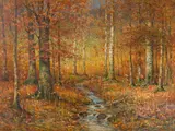 John Elwood Bundy, The Autumn Woods, oil on canvas