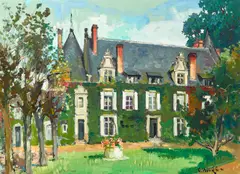 Constantine Kluge, Une maison de campagne, oil on canvas