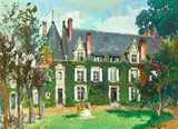 Constantine Kluge, Une maison de campagne, oil on canvas