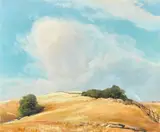 Clyde Scott, Field Landscape, oil on canvas