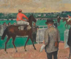 François Gall, At the races, oil on canvas