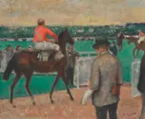 François Gall, At the races, oil on canvas