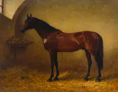 Matilda Lotz, In the stable, oil on canvas