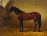 Matilda Lotz, In the stable, oil on canvas