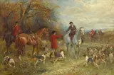 Heywood Hardy, Presenting the brush; and Setting out (a pair), both oil on canvas