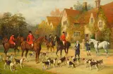 Heywood Hardy, Going to the meet, oil on canvas