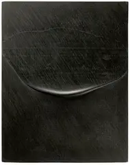 Takesada Matsutani, WAVE-8-04, 2004, Mischtechnik, Leim und Grafit auf Leinwand auf Holz aufgezogen