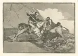 Francisco de Goya y Lucientes, La Tauromaquia“ – Zweite Edition, 1855, Album in Fadenheftung mit Deckblatt in Ölpapier, einem Blatt Inhaltsverzeichnis und einer Folge von 33 Radierungen, teilweise mit Aquatinta, jeweils auf Velin. Ohne die Titelseite mit Goyas Selbstportrait