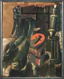 Markus Lüpertz, Melonen-Mathematik IX, 1984, Öl auf Karton auf Hartfaser montiert. Im originalen Künstlerrahmen