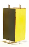 Robert Gage, Table lamp, c. 1952, Masonite panels and painted metal frame