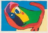 Red Tail by Karel Appel, 1971, Color lithograph, sold Oct 2010