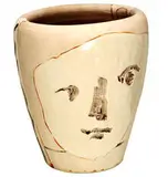 Face and Owl by Pablo Picasso, 1958, White earthenware clay, decorated in engobes with partial brushed glaze, sold Oct 2010