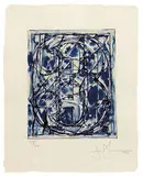 Jasper Johns, 0 Through 9 (ULAE 189), 1977, Lithograph printed in tones of blue