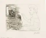 Pablo Picasso, Deux Buveurs Catalans (Two Drinkers), 1934, Etching