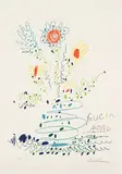 Fleurs (for UCLA) by Pablo Picasso, 1961, Color lithograph on Arches, sold Oct 2010
