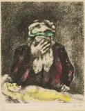 Marc Chagall, Abraham Pleurant Sara (from La Bible)