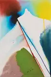Phenomena Touched by Yellow by Paul Jenkins, 1965, Watercolor on paper, sold Oct 2010