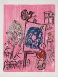 Marc Chagall, Si Mon Soleil (Plate 6 from Poems), 1968, Woodcut