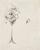 Oeil et Arbre (Eye and Tree) by Alberto Giacometti, 1961, Handmade Japan paper, sold Oct 2010