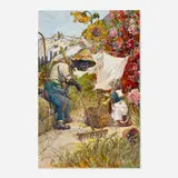 Frederic L. (Eric) Pape, Proudly Little Teddy Ran to Sooty Sam, 1929, mixed media on paper