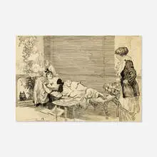 Gordon Grant, Leisure Moments, ink on paper