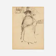 Arthur Beecher Carles, Seated Woman, pencil on paper