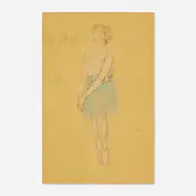 Arnold Friedman, The Dancer, pastel and graphite on paper