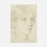 Philip Leslie Hale, Head of a Woman Looking Right, c. 1910, graphite on paper