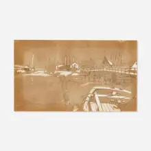George Wharton Edwards, Wellfleet's Wharves, 1882, graphite and gouache on paper