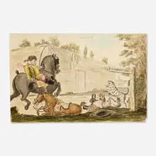 Henry Bunbury, To Shandy Hall, ink and watercolor on paper