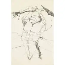 Nancy Grossman, Male Figure, 1969, ink on paper