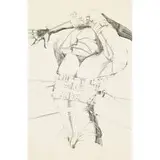 Nancy Grossman, Male Figure, 1969, ink on paper