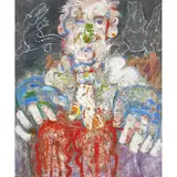 Robert Beauchamp, Man with Alligators, 1982, oil on canvas