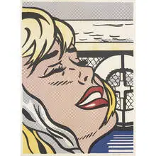Shipboard Girl by Roy Lichtenstein, 1965, offset lithograph on paper, sold Jun 2009