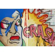 John Matos, An Underqualified Gleam (diptych), 1984, spraypaint and oil stick on canvas