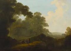 John Rathbone, A Gypsy encampment, oil on canvas