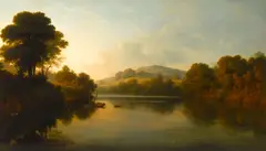 John Glover Ows, Lake at Great Barr, oil on canvas